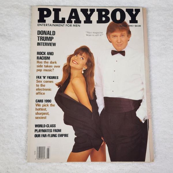March 1990 Playboy Magazine Featuring A Young President Donald Trump on the Cover ~ Ft. Vintage Ad!