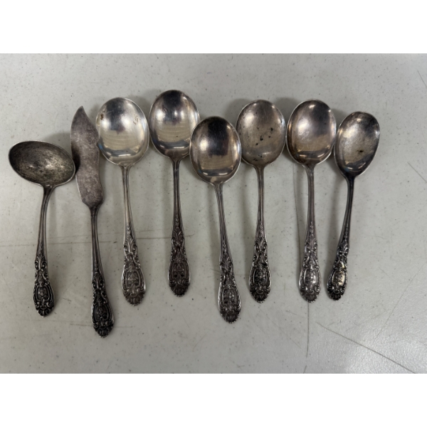 Sterling Silver Spoons & Solid Knife - Not Weighted All Solid - 283.5 Grams - Tested & Guaranteed