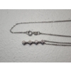 Image 3 : Gorgeous 14K White Gold 16" Necklace With Diamond Drop Pendant - TW: 2.7g