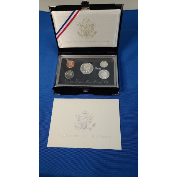 1998 United States Mint Premier Silver Proof Set - Includes 1998-S Kennedy Silver Proof  Half Dollar
