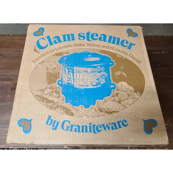 Graniteware 18 QT 3 Pc Clam Steamer With Spigot 
