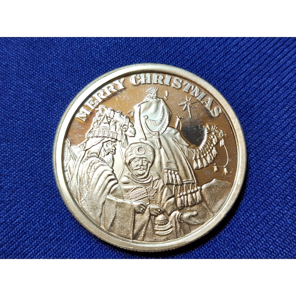 "Merry Christmas" 2010 - 1 Troy oz .999 Fine Silver Round 