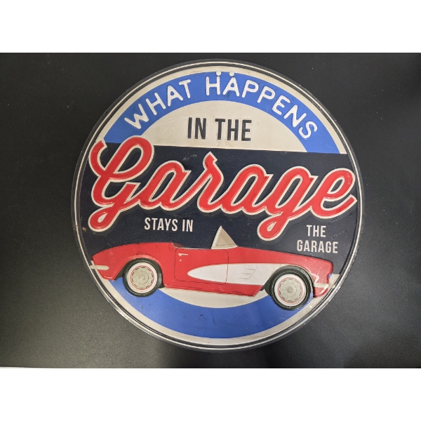 Like New Metal 12.5'' Garage Sign