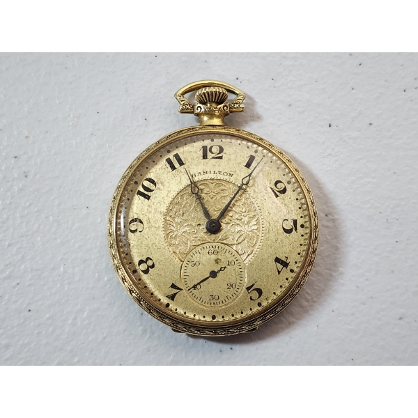 Stunning Vintage Gold-Filled Hamilton Sz 12 Pocket Watch - Working & Great Condition 