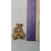 Image 3 : 14K Yellow Gold Textured Sitting Frog Charm Pendant - Weight: 2.0g