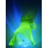 Image 6 : Degenhart Vintage Uranium Glass Dog Figurine - January Blizzard - UV Reactive!!!