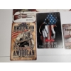 Image 4 : Lot of 6 Gun, Tactical, & USA Theme Collectible Metal Hanging Signs Approx. 11.5 x 8in 