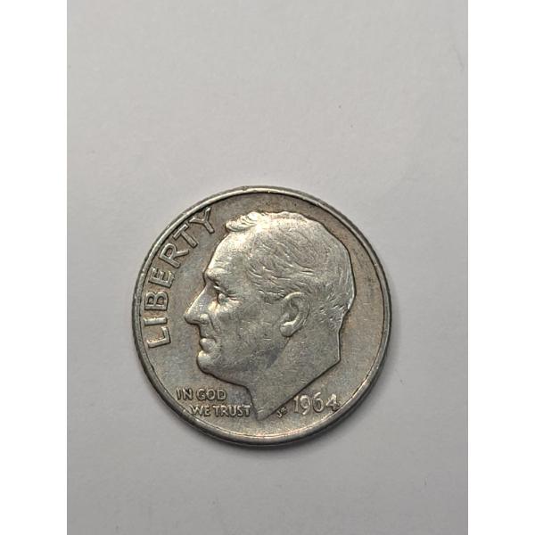 United States 1964-D Roosevelt 90% Silver Dime