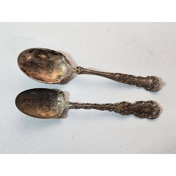 Two Vintage Sterling Silver Spoons TW: 45.6g