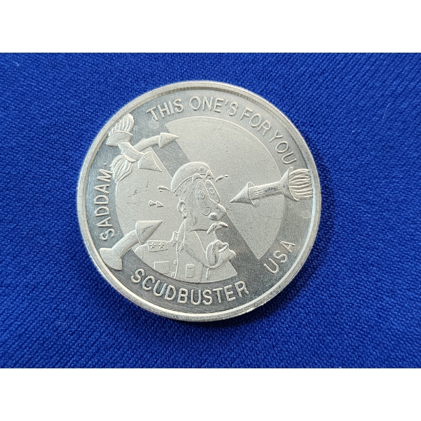 Scudbuster USA One Troy Ounce .999 Fine Silver Round 
