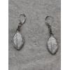 Image 2 : Pair of Abalone Lever-Back Dangle Earrings - Yellow Colored with Stainless Steel Backing