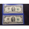 Image 1 : 2 - 1976 Thomas Jefferson $2.00 Bills In Holder - Mint Condition