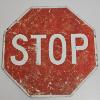 Image 3 : Humorous Novelty Warning Plaque and a Vintage-Style Distressed Stop Sign