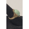 Image 3 : Vintage Women's 14K Gold Ring With Green Stone & Small Accent Diamonds - Size 4.5 - Weight: 5.5g
