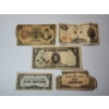 Image 1 : 5 Assorted WWII Japanese Invasion Money Banknotes