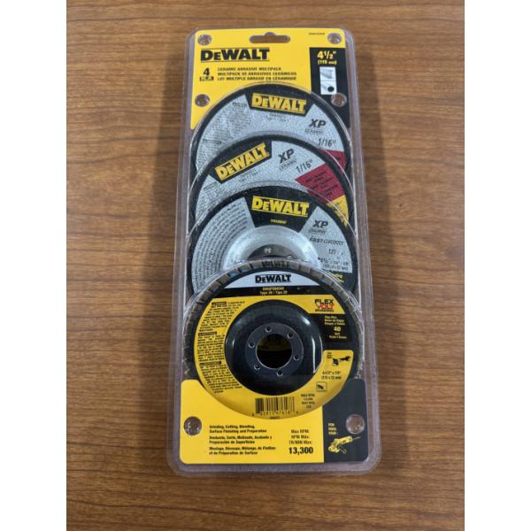 4 Pack DeWalt Ceramic Abrasive Multipack Grinding Discs - Brand New