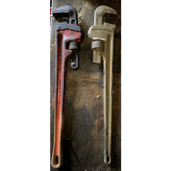2 Large Pipe Wrenches - 24"