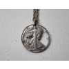 Image 2 : Walking Liberty 90% Half Dollar Cutout Coin Pendant on 24" Chain
