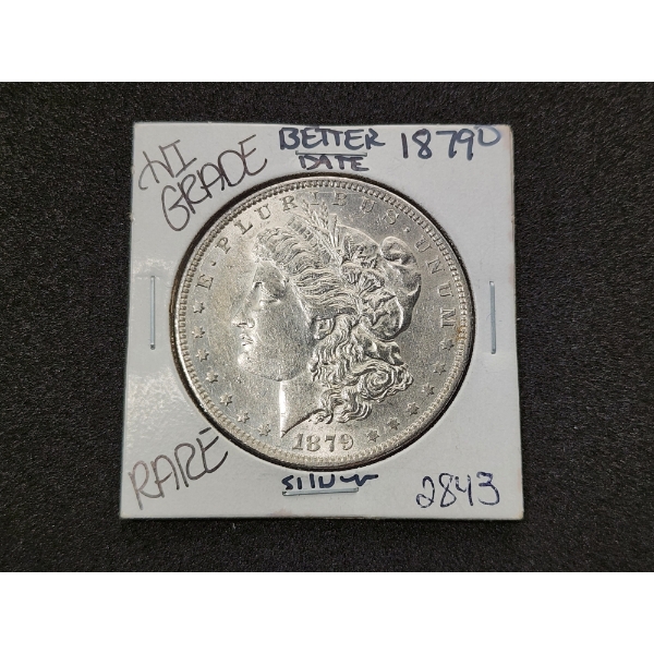 1879-O Morgan Silver Dollar - 90% Silver - Better Date, Higher-Grade Coin! 