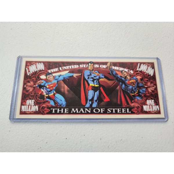 "The Man of Steel" Superman Million Dollar Bill - Mint Condition in Protective Holder