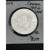 Image 3 : 2019 Canadian Maple Leaf - 1 Oz Fine Silver - FV $5.00 Canadian - Queen Elizabeth II 