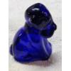 Image 3 : Degenhart Vintage Uranium Glass Dog Figurine - Cobalt - UV Reactive!!!