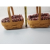 Image 7 : (2) Small Longaberger Baskets with Plastic and Fabric Liners - Excellent Condition! 