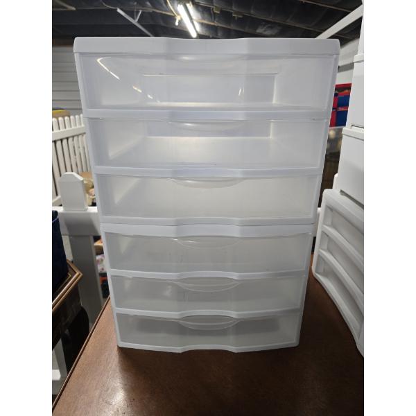 (2) 3-Drawer Storage Containers - 14x14x11 Each