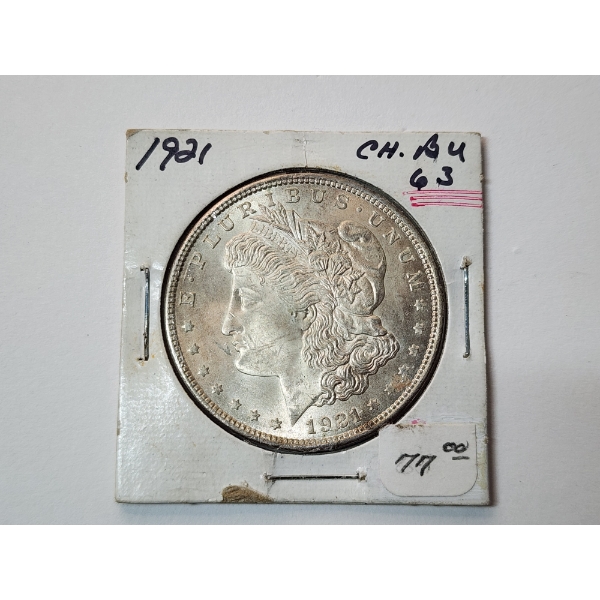 1921 Morgan Silver Dollar Choice BU 63-Like 