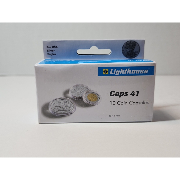 Brand New Box of Lighthouse Coin Capsules - 10 Count - For Silver Eagles