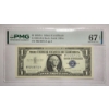 Image 2 : PMG 67 Superb Gem Unc 1957A $1 Silver Certificate Fr#1620 (MA Block) - More Rare!