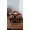 Image 11 : Old West Covered Wooden Wagon Model With Bulls & Miniature Accessories 