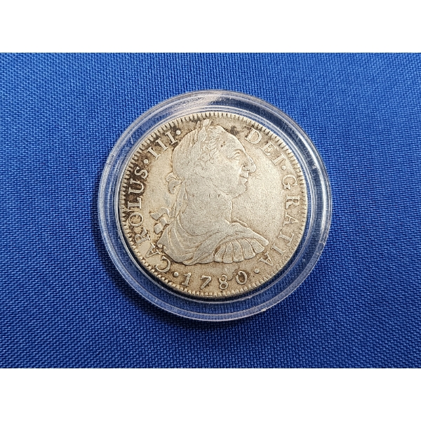 Rare 1780 Mexico Spanish Colony 8 Reales Shipwreck Silver Coin ASW: 0.7858oz