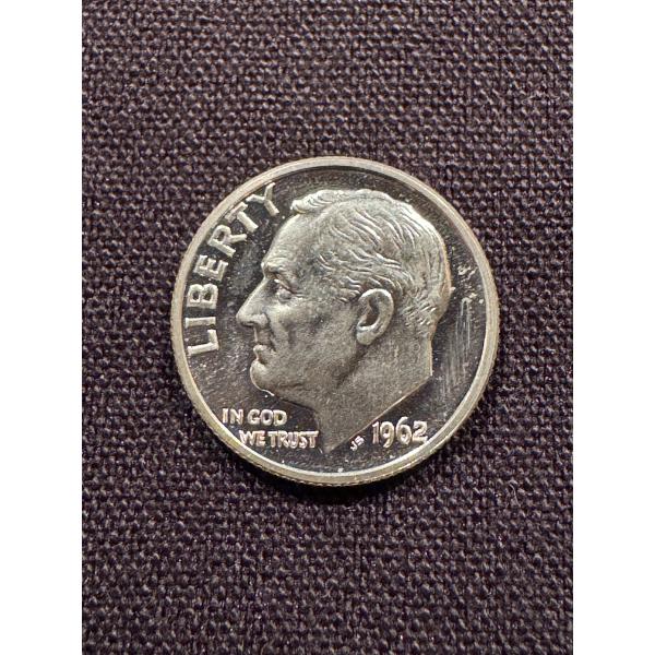 1962 United States Roosevelt Silver PROOF Dime - Outstanding Piece - Mint Condition
