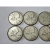 Image 5 : x8 Assorted Years Canadian Silver Quarters Including 1960's FV: $2.00 CAD