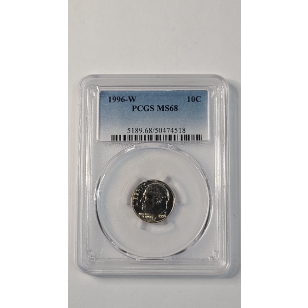 PCGS 1996-W MS68 Roosevelt Dime