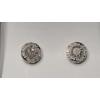 Image 3 : Pair Of Beautiful Sterling Silver Earrings With 1/10 Cttw Diamonds - Weight: 2.2g