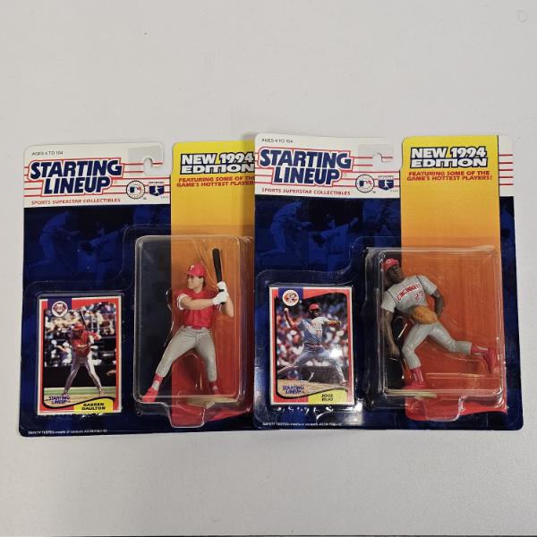 Two Factory-Sealed 1994 Edition Kenner Starting Lineup Baseball Action Figures: Daulton and Rijo