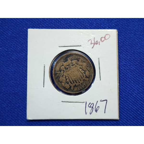 United States 1867 Two Cent Piece 