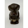 Image 1 : Adorable Degenhart Vintage Glass Dog Figurine- Dark Dapper Gray Slag