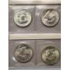 Image 5 : x8 Assorted Years 90% Silver Franklin Half Dollars In Nice Plastic Sleeves FV: $4.00