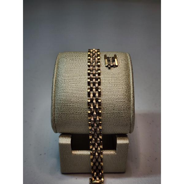 14K Gold Link 7" Bracelet With Extra Link Total Weight: 12.7g