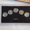 Image 4 : Wartime Coin Collection: Collection Slab of Five 1943 Lincoln Steel Cents 