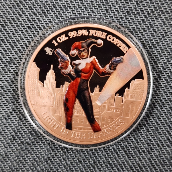 Two Sided DC Harley Quinn One Troy Ounce 99.9% Pure Copper Round