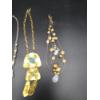 Image 4 : 3 Unique Necklaces - Gorgeous Costume Jewelry - Pendant - Beads - Turquoise Color Beaded with Cool