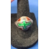 Image 2 : (2) Vintage 1920's Siam Enamel Sterling Silver Rings - Sizes 8 & 10 - Total Weight: 10.5g