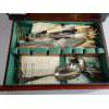 Image 2 : Lot of Silver-Plated Silverware Set with Rogers Bros Storage Chest; TW Silverware: 10.2lbs
