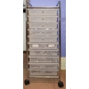 Image 2 : Rolling 10 Drawer Cart - 15.5"x15.5"x38.5"