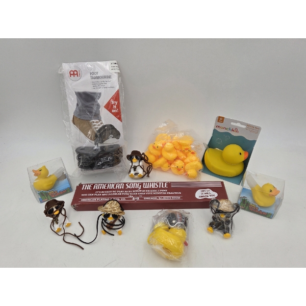 New Toys Including Whistle, Horn & Ducks 