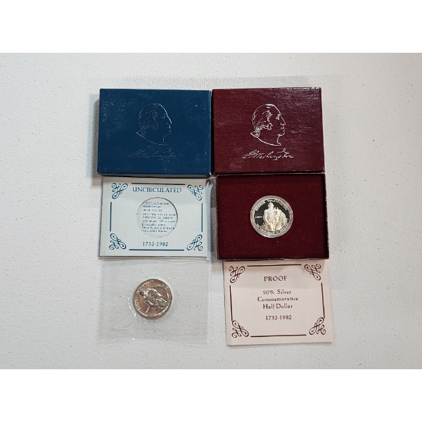 George Washington Commemorative Silver Coins - See Description for Details! 